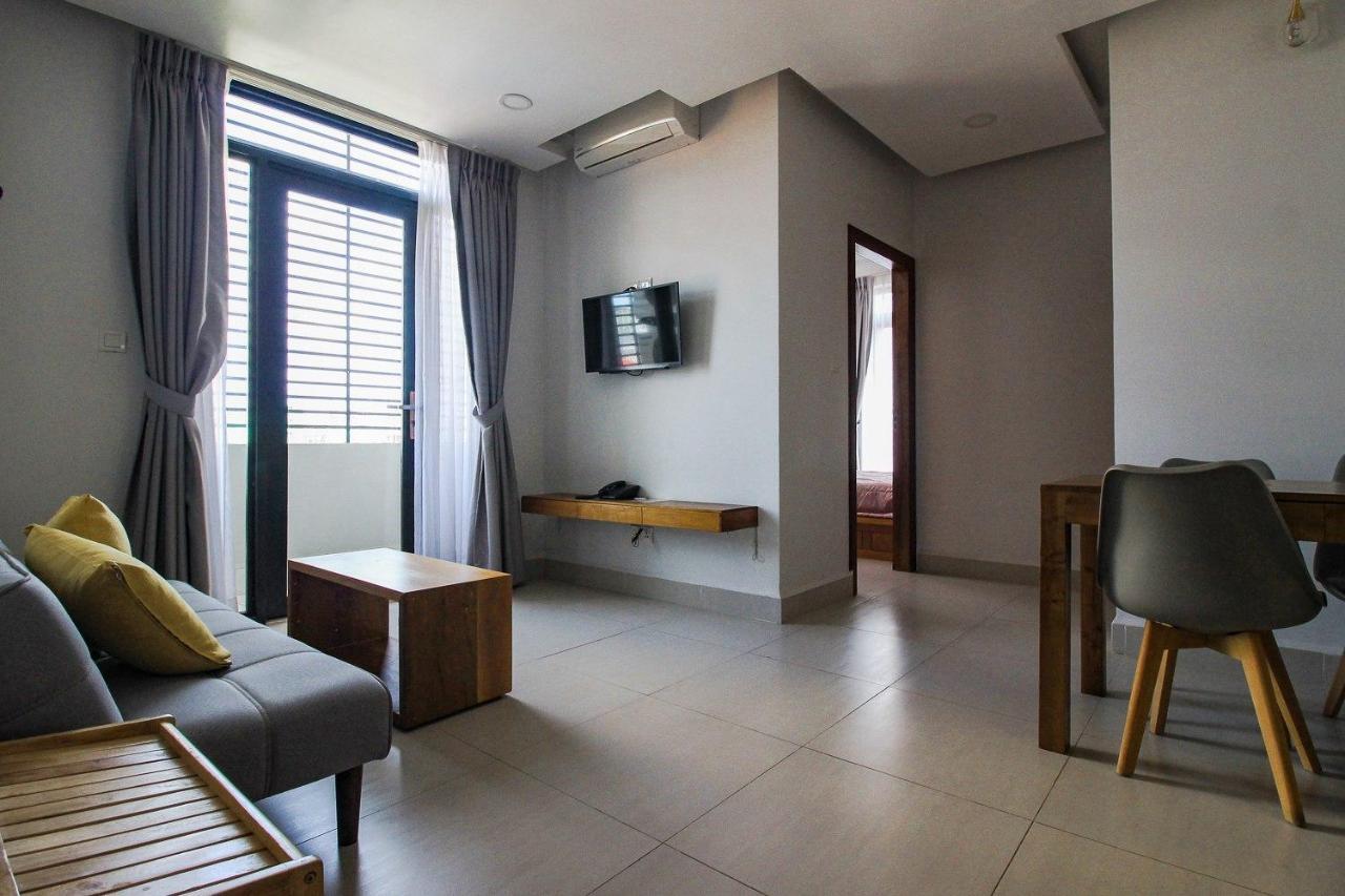 60m² 2 slaapkamer, 2 privé badkamer Appartement in Chamkar Morn Phnom-Penh Buitenkant foto